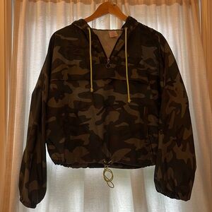 No Boundaries cropped wind breaker